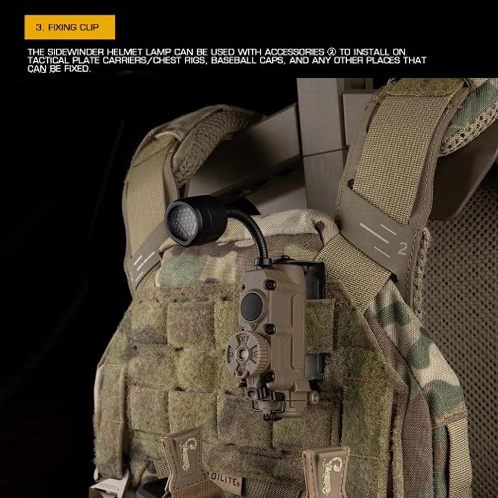 Sidewinder Low VisibilityTactical Helmet Lamp