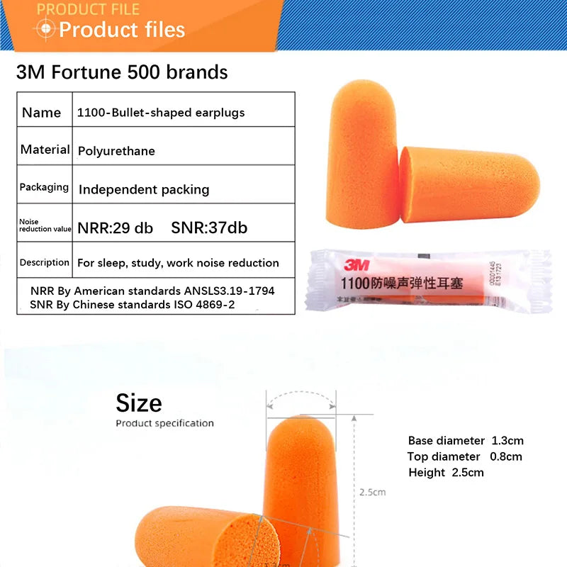 3M Noise-Reduction Earplugs with Storage Boxes